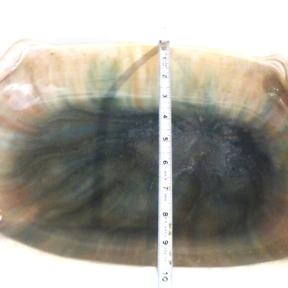 17.5" Deep POTTERY DISH w/ HANDLES Maker's Mark Pottery Planter Pottery Server - Picture 7 of 14